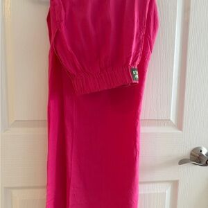 Daily Drills Women’s Linen Hot Pink Bright Pink Pants Size XS